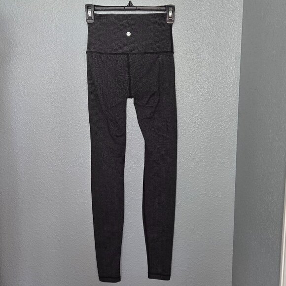 Lululemon Wunder Under Pant (Hi-Rise) - 4 Heathered Herringbone/Black - Picture 5 of 8
